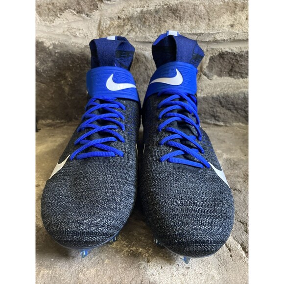 Nike Alpha Menace Elite 2 Flyknit Blue Football Cleats Mens Sz 14.5 BV2077-007 - Picture 2 of 7